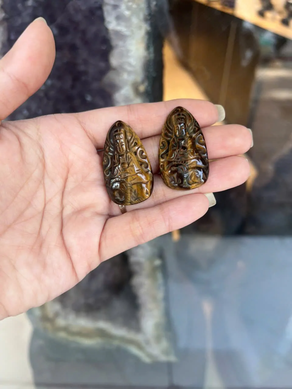 Phật bản mệnh 12 con giáp mắt mèo-Mùi (Như Lai Đại Nhật) S1135-8